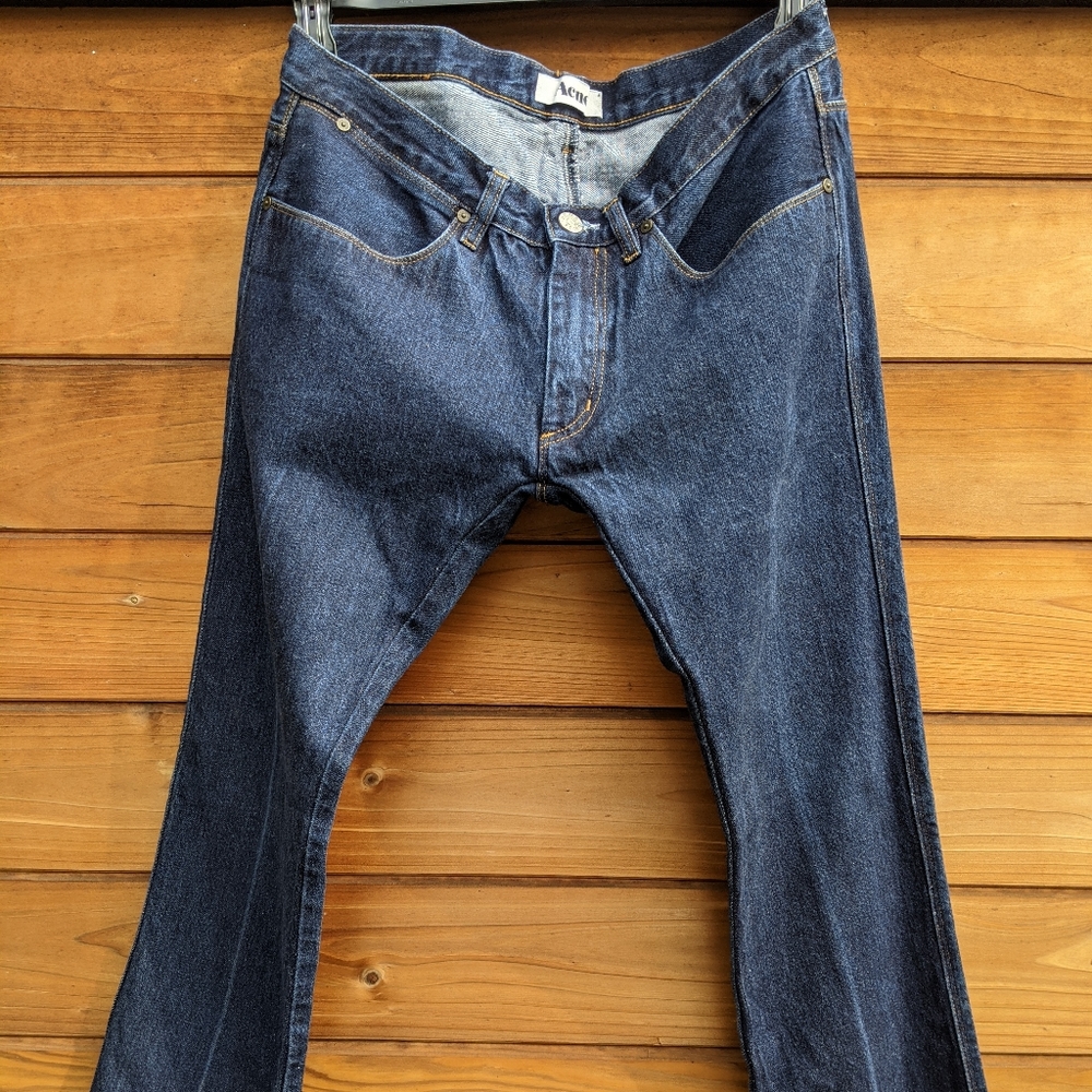 Acne Studios Max New Raw Dark Wash Jeans